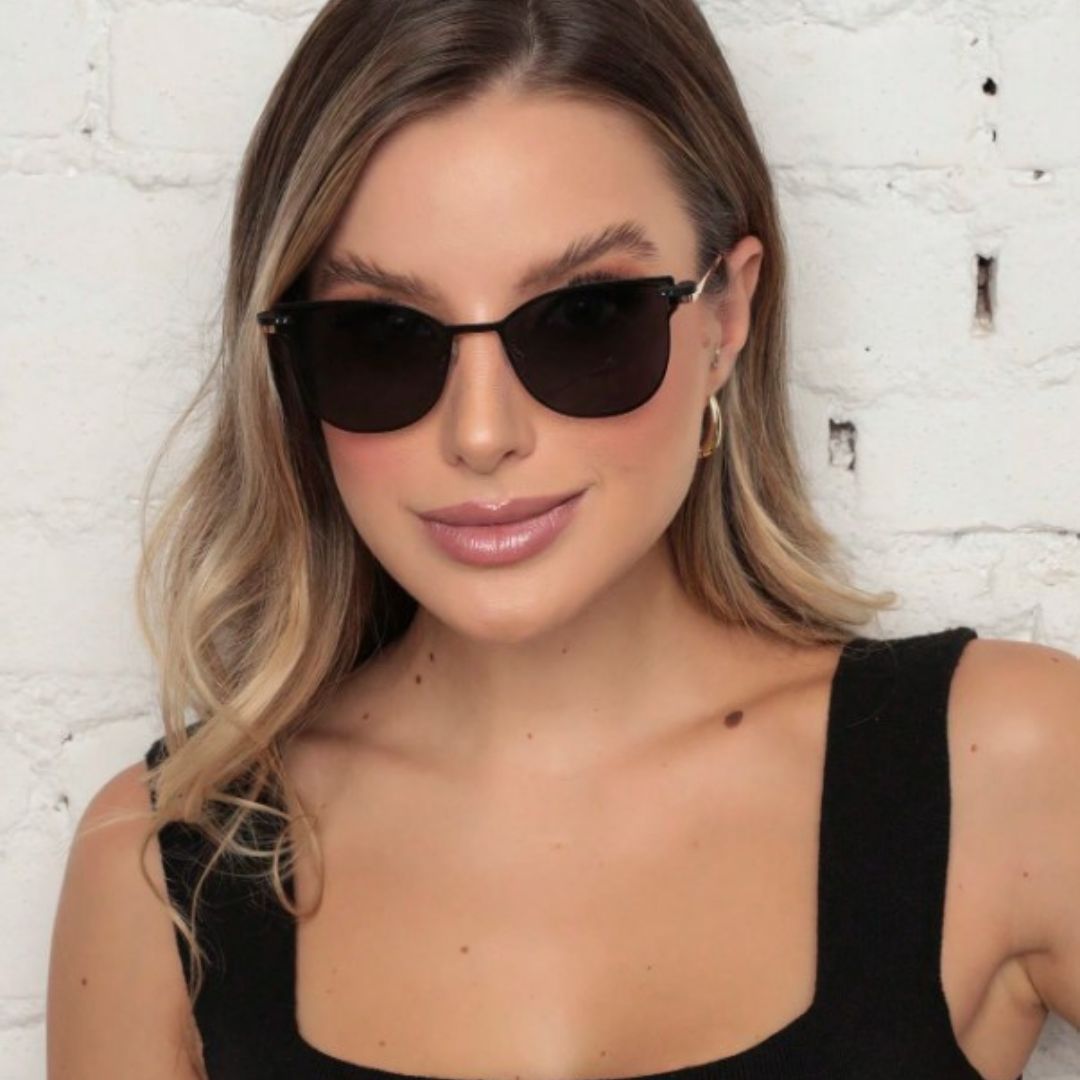 Óculos Feminino Prime Clipon 2 em 1 - Armação para Lentes de Grau Modelo Gatinha