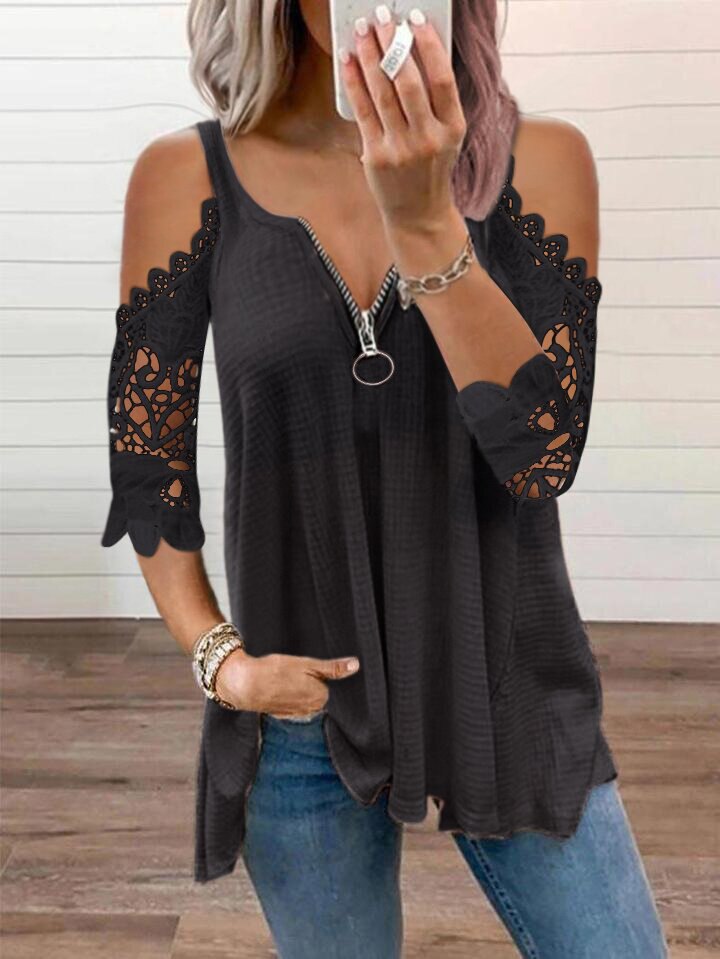 Blusa Feminina Solta em Renda