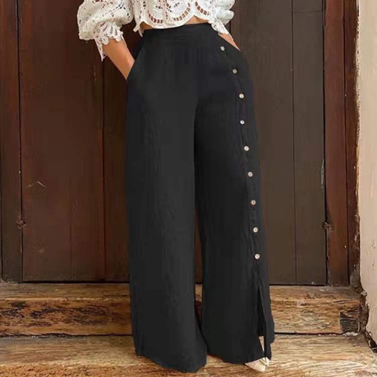 Calça Feminina Pantalona Em Alfaiataria